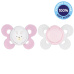 CHICCO Dudlík Physio Comfort silikonový 2-6m dívka - zajíček/tečky 2 ks