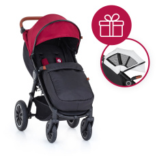 PETITE&MARS Kočárek Street+ Air Oak Deep Ruby Complete + stříška letní na Street+ Summer Silver PETITE&MARS Kočárek Street+ Air Oak Deep Ruby Complete + stříška letní na Street+ Summer Silver