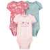 CARTER'S Body krátký rukáv Pinkblue dívka LBB 3ks NB/ vel. 56