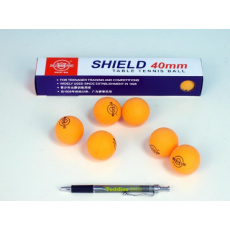 Míčky na stolní tenis SHIELD 4cm bezešvé oranžové 6ks v krabičce Míčky na stolní tenis SHIELD 4cm bezešvé oranžové 6ks v krabičce