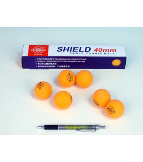 Míčky na stolní tenis SHIELD 4cm bezešvé oranžové 6ks v krabičce Míčky na stolní tenis SHIELD 4cm bezešvé oranžové 6ks v krabičce