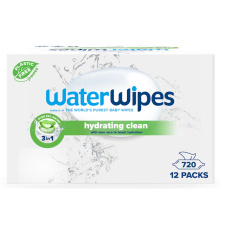 12x WATERWIPES Ubrousky vlhčené Hydrating clean with aloe vera 3in1 60 ks (720 ks)