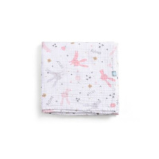 FUNNABABY Mušelínová zavinovací plena Rabbit Pink 120 x 120 cm FUNNABABY Mušelínová zavinovací plena Rabbit Pink 120 x 120 cm