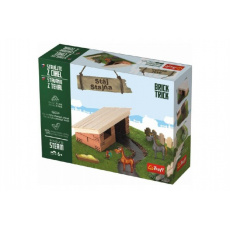 Stavějte z cihel Stáj stavebnice Brick Trick v krabici 28x21x7cm Stavějte z cihel Stáj stavebnice Brick Trick v krabici 28x21x7cm