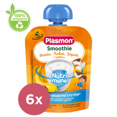 6x PLASMON Kapsička Smoothie NUTRI-MUNE jablko, borůvka, kokos a oves 85g, 8 m+ 6x PLASMON Kapsička Smoothie NUTRI-MUNE jablko, borůvka, kokos a oves 85g, 8 m+