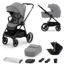 KINDERKRAFT SELECT Kočárek kombinovaný Nea 3v1 Platinum Grey/Lizard Green, Premium KINDERKRAFT SELECT Kočárek kombinovaný Nea 3v1 Platinum Grey/Lizard Green, Premium