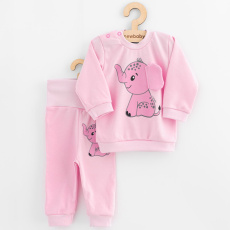 Kojenecká souprava tričko a tepláčky New Baby Happy Elephant pink Kojenecká souprava tričko a tepláčky New Baby Happy Elephant pink