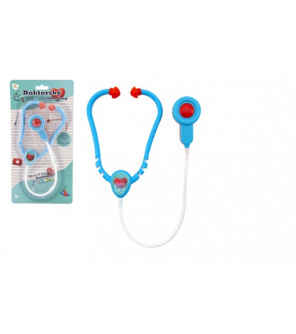 Doktor/lékař stetoskop plast 53cm na baterie se světlem se zvukem na kartě 17x34x3cm Doktor/lékař stetoskop plast 53cm na baterie se světlem se zvukem na kartě 17x34x3cm