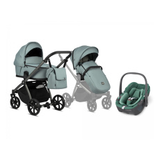 Kočárek Mio Plus 2v1 Turquoise + Maxi-Cosi Pebble 360 autosedačka Essential Green Kočárek Mio Plus 2v1 Turquoise + Maxi-Cosi Pebble 360 autosedačka Essential Green