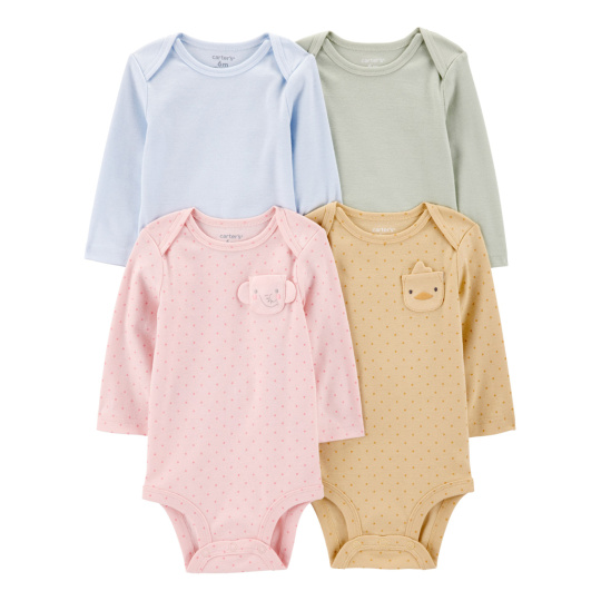 CARTER'S Body dlouhý rukáv Character Pocket holka 4ks NB, vel. 56 CARTER'S Body dlouhý rukáv Character Pocket holka 4ks NB, vel. 56