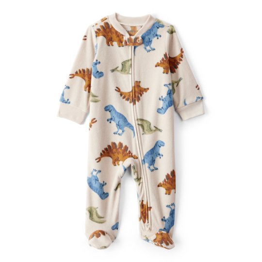 CARTER'S Overal na zip fleece Sleep & Play khaki Dino chlapec 3m/vel.62 CARTER'S Overal na zip fleece Sleep & Play khaki Dino chlapec 3m/vel.62