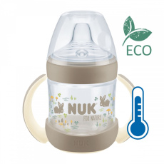 Kojenecká láhev na učení NUK for Nature s kontrolou teploty 6-18m hnědá Kojenecká láhev na učení NUK for Nature s kontrolou teploty 6-18m hnědá