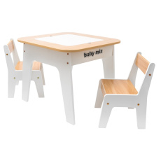 Dětský stůl a židle Baby Mix Leaf Natural Dětský stůl a židle Baby Mix Leaf Natural