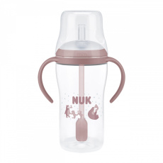 Kojenecká láhev NUK Perfect Match na učení s brčkem BEAR 260 ml Kojenecká láhev NUK Perfect Match na učení s brčkem BEAR 260 ml
