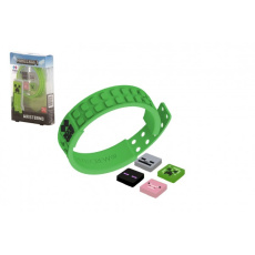 Náramek nastavitelný Pixie Crew Minecraft silikon s pixelovými kostičkami zelený v blistru 10x13cm Náramek nastavitelný Pixie Crew Minecraft silikon s pixelovými kostičkami zelený v blistru 10x13cm