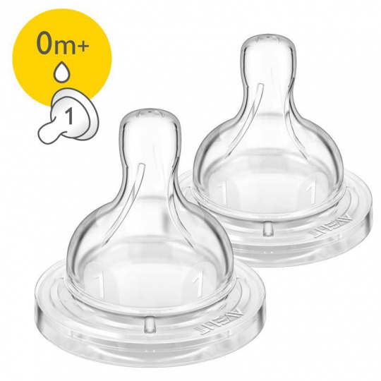 Philips AVENT Dudlík Anti-colic/Classic+ 1 novorozenecký průtok, 2 ks