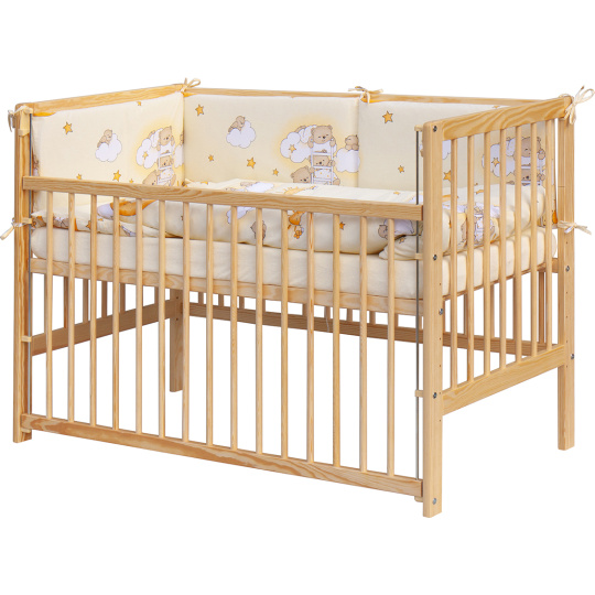 Scarlett Dětská postýlka s kompletní výbavou Scarlett 120 x 60 cm - Mráček - béžová Scarlett Dětská postýlka s kompletní výbavou Scarlett 120 x 60 cm - Mráček - béžová