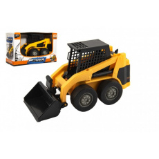 Stavební stroj nakladač plast 23cm na setrvačník v krabici 25x16x11cm Stavební stroj nakladač plast 23cm na setrvačník v krabici 25x16x11cm