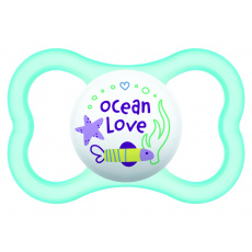 MAM Dudlík Air 6m+, silikon fialový ocean love MAM Dudlík Air 6m+, silikon fialový ocean love