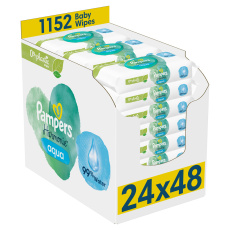 PAMPERS Ubrousky vlhčené Harmonie Aqua Plastic Free 24x48 ks