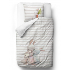 MR. LITTLE FOX Povlečení dětské Forest school-hugging bunnies, 100x130/60x40 MR. LITTLE FOX Povlečení dětské Forest school-hugging bunnies, 100x130/60x40