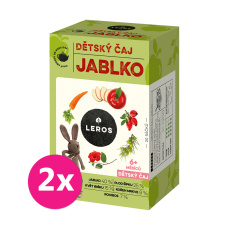 2x LEROS Čaj dětský Jablko 20x2g