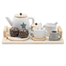 Dětský dřevěný čajový set Montessori Baby Mix (Poškozený obal)