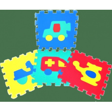 WIKY Puzzle pěnové Dopravní prostředky 10 ks WIKY Puzzle pěnové Dopravní prostředky 10 ks