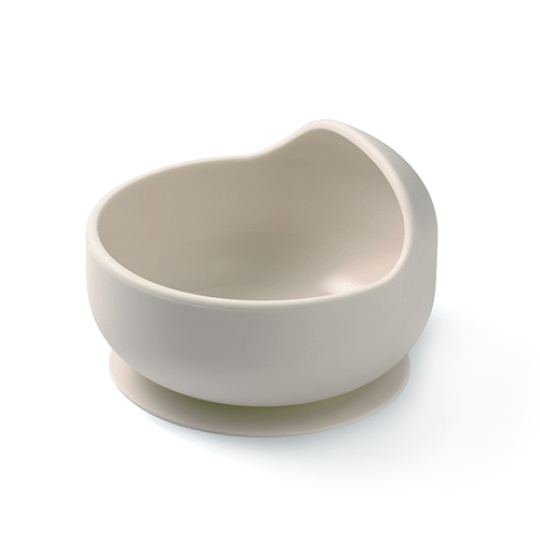 BABYONO Miska silikonová s přísavkou - beige 6m+