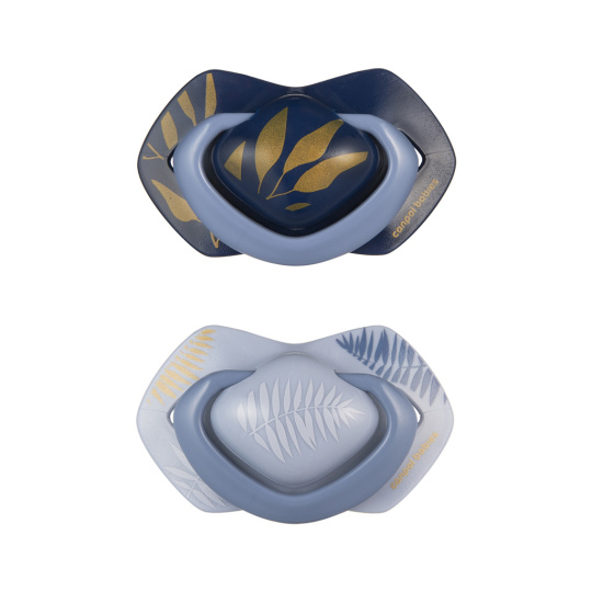 CANPOL BABIES Dudlík silikonový symetrický Light touch GOLD 18m+ 2ks modrý CANPOL BABIES Dudlík silikonový symetrický Light touch GOLD 18m+ 2ks modrý