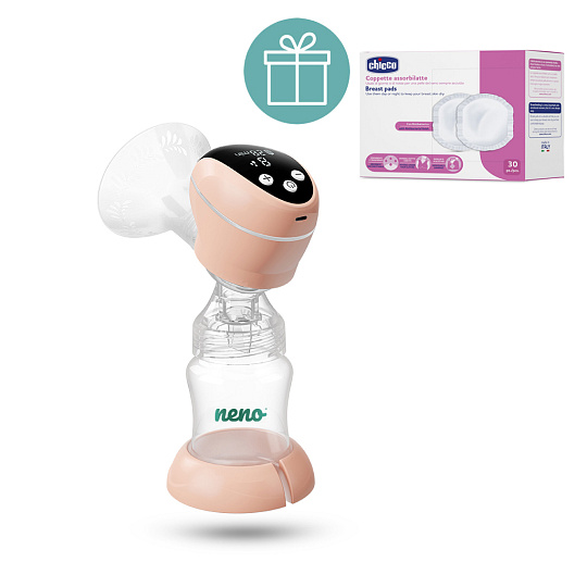 NENO Odsávačka mateřského mléka elektrická dvojfázová Primo + CHICCO Vložky do podprsenky 30ks NENO Odsávačka mateřského mléka elektrická dvojfázová Primo + CHICCO Vložky do podprsenky 30ks