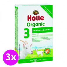 3x HOLLE Bio Dětská mléčná výživa na bázi kozího mléka, pokračovací formule 3