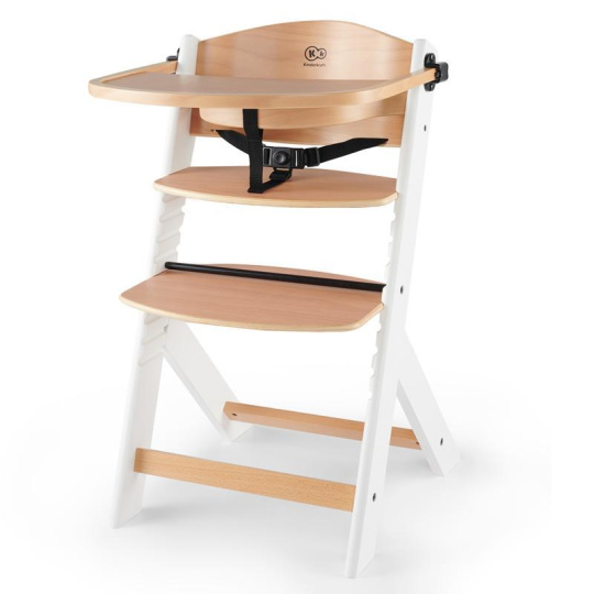 KINDERKRAFT Židlička jídelní Enock White wooden, Premium