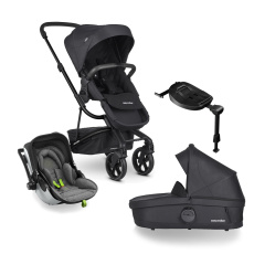 EASYWALKER Kočárek kombinovaný Harvey3 Premium 4v1 Jet Black All Black/Stone Grey Mel.-Flash Green EASYWALKER Kočárek kombinovaný Harvey3 Premium 4v1 Jet Black All Black/Stone Grey Mel.-Flash Green