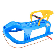 Plastové sáňky s opěradlem Baby Mix SNOW STAR modré Plastové sáňky s opěradlem Baby Mix SNOW STAR modré
