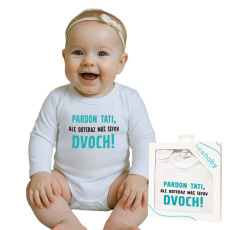 Body s potiskem New Baby Pardon tati,... máš šéfov dvoch! - darčekové balenie