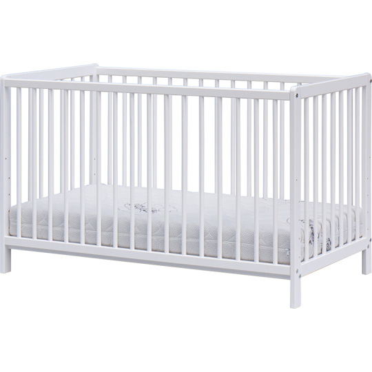 Scarlett Dětská postýlka Scarlett K/B s vyndavacími příčkami borovice - bílá 120 x 60 cm Scarlett Dětská postýlka Scarlett K/B s vyndavacími příčkami borovice - bílá 120 x 60 cm