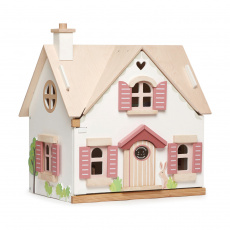 Tender Leaf Toys Dřevěný venkovský domeček pro panenku Cottontail Cottage 13 dílů se stylovým retro nábytkem, výška 48 cm VYSTAVENÝ KUS Tender Leaf Toys Dřevěný venkovský domeček pro panenku Cottontail Cottage 13 dílů se stylovým retro nábytkem, výška 48 cm VYSTAVENÝ KUS