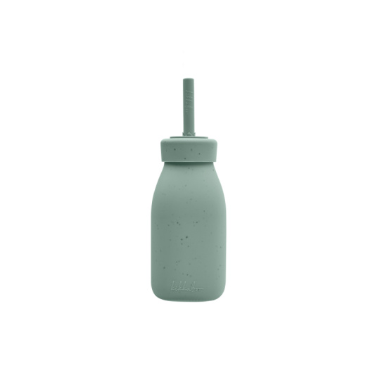 Láhev s brčkem Platinum Silicone Sage