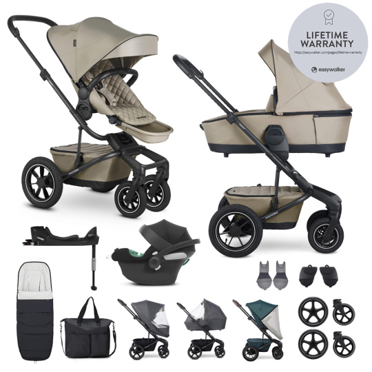 EASYWALKER SET Kočárek 4v1 Harvey⁵ Premium Pearl Taupe XXL AIR + CYBEX Aton B2 i-Size