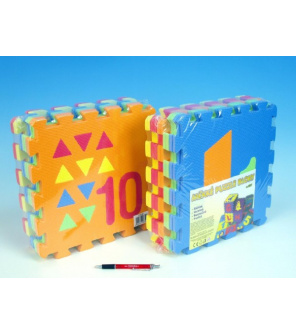 Pěnové puzzle Počítání/Tvary 30x30cm 10ks v sáčku Pěnové puzzle Počítání/Tvary 30x30cm 10ks v sáčku