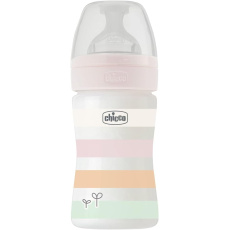 CHICCO Láhev kojenecká Well-being silikon 150 ml děvče