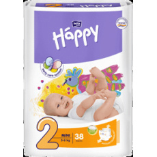 BELLA HAPPY Mini 2 (3-6 kg) 38 ks - jednorázové pleny BELLA HAPPY Mini 2 (3-6 kg) 38 ks - jednorázové pleny