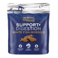 FISH4DOGS Pamlsky pro psy SUPPORT+ podpora trávení bílá ryba s prebiotiky 225 g
