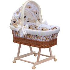 Scarlett Mojžíšův košík s podvozkem pro miminko Scarlett Japy s boudičkou - béžová