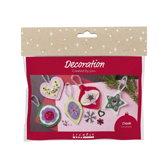 Kreativní sada Vánoční ozdoby plstěné