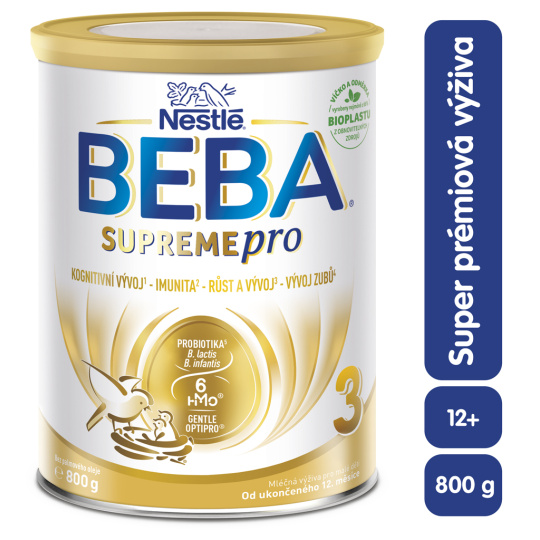 BEBA SUPREMEpro 3, 6 HMO, mléko pro malé děti, 800 g, od uk. 12. měsíce