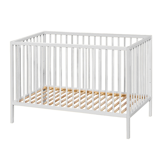 PETITE&MARS Postýlka dřevěná Nela White Wood 120x60 cm