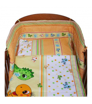 3-dílné ložní povlečení New Baby 100/135 cm oranžové s dinem 3-dílné ložní povlečení New Baby 100/135 cm oranžové s dinem