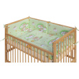 Dětská postýlka se stahovací bočnicí - přírodní ECO - 120x60 cm s kompletní výbavou Mráček Barva soupravy: Mráček zelený